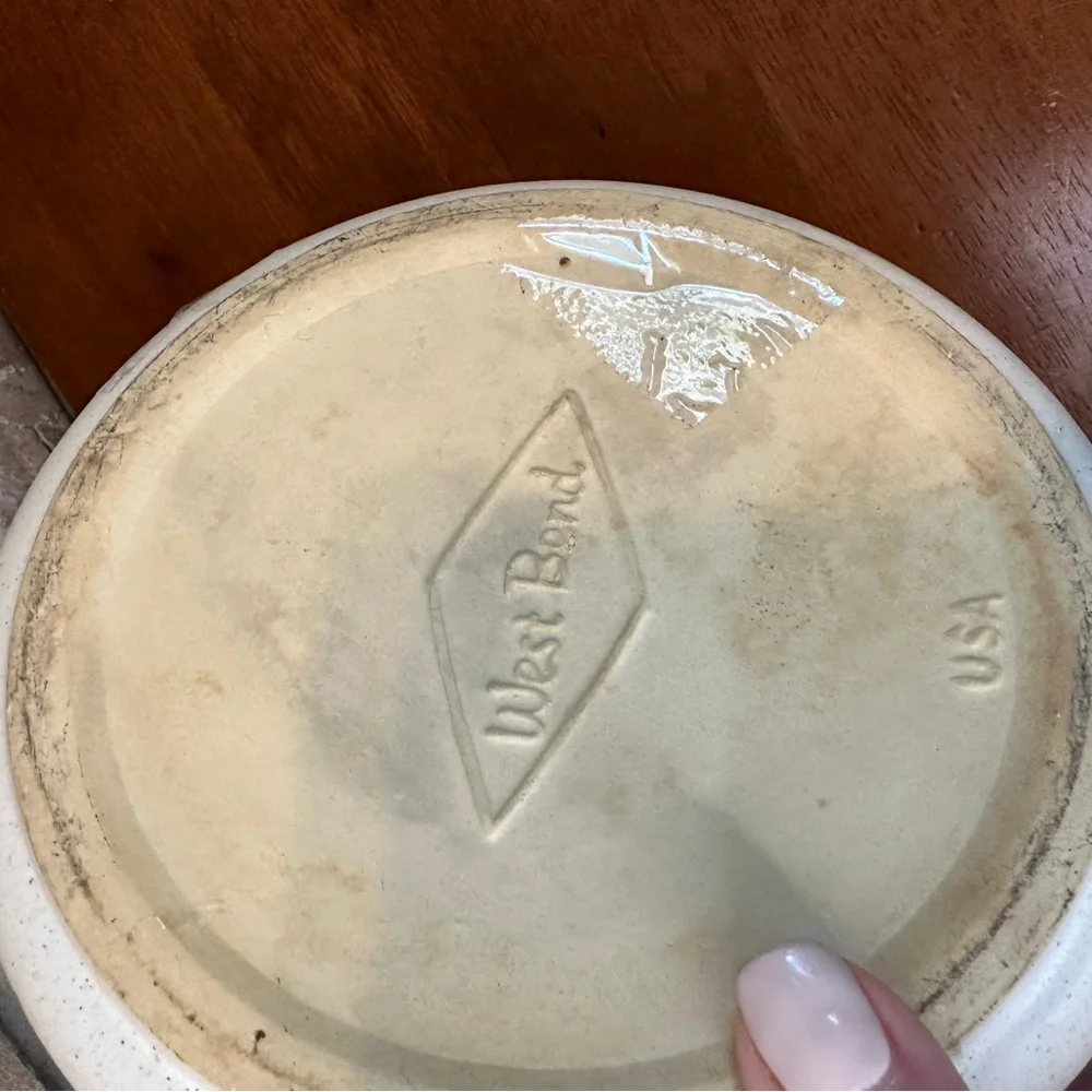 Vintage MCM WEST BEND Stoneware Bean Pot